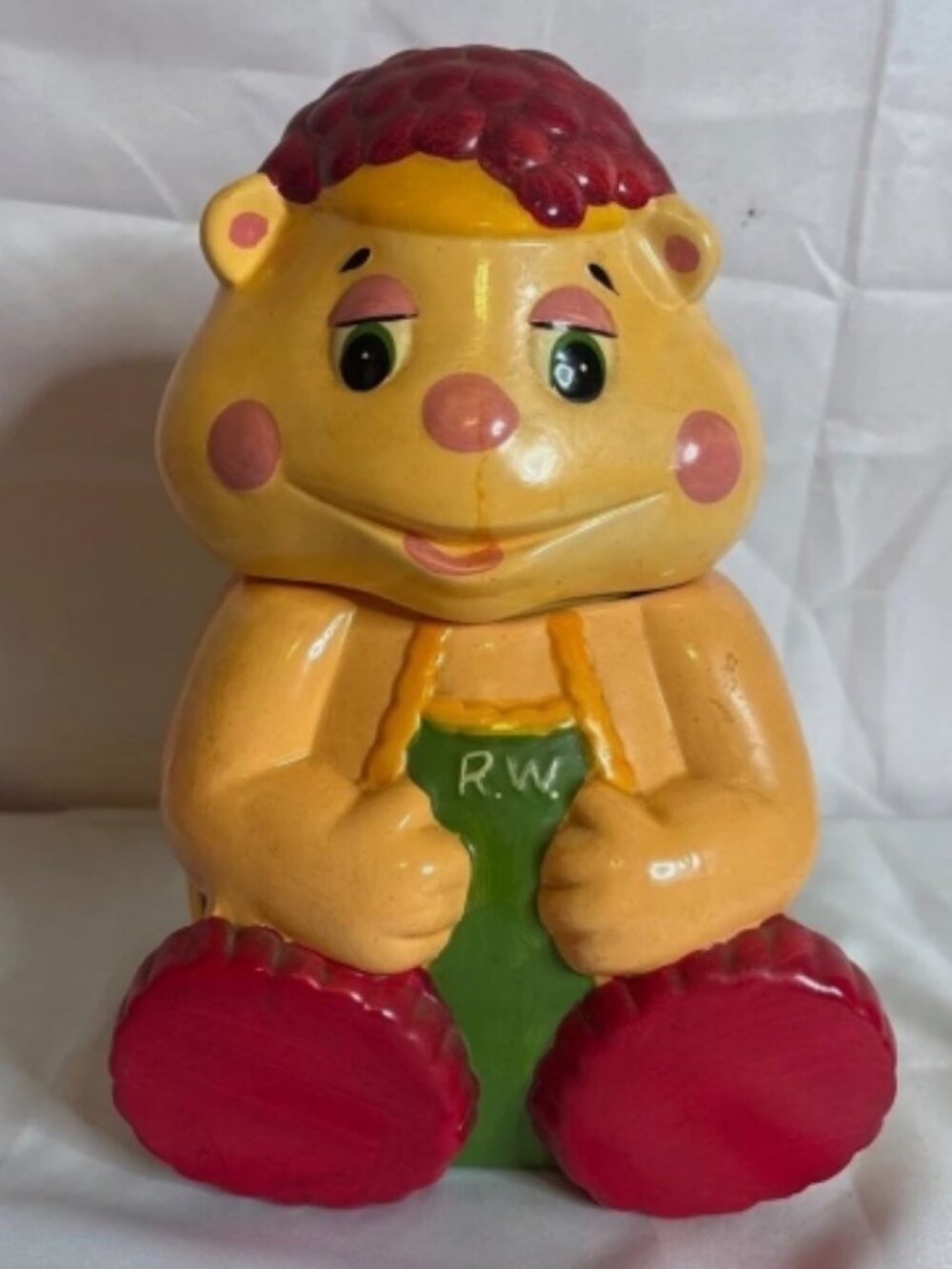 Vintage Frookie The Good For You Cookie Mascot Ceramic Cookie Jar - Rare 1980s